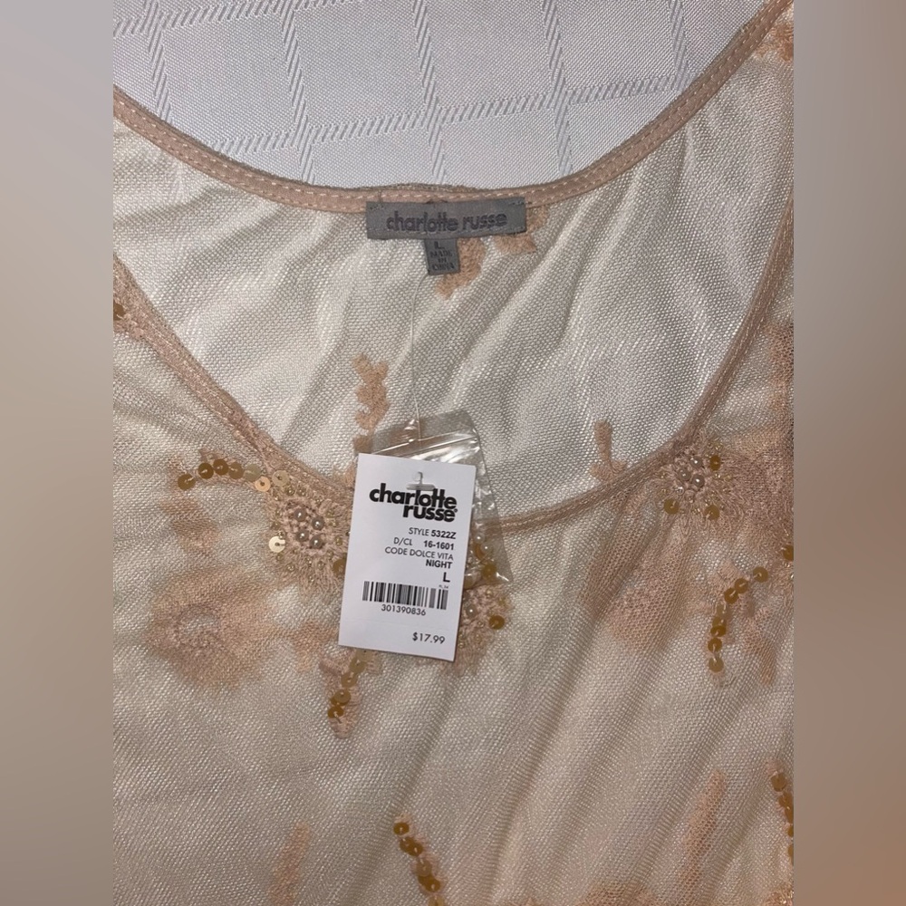Charlotte Russe lace shirt size large vintage woman’s - Picture 3 of 4